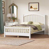 Full Wood Platform Bed Frame, Classic Arched Spindle Bed Frame, Noise-Free, No Box Spring Needed