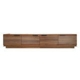 78" TV Stand for TVs up to 85" with Soft-Closing Hinges & Cable Holes, Fluted TV Console Modern Media Entertainment Center, Walnut