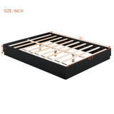 Queen Size Low Profile Platform Bed Frame with Wood Slat Support for Adults/Teens/Kids, No Box Spring Needed