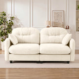 Minimalist Modular Chenille Loveseat Sofa, Upholstered Sofa Cloud Couch with Pillows, Comfy Cloud Sofa Couch