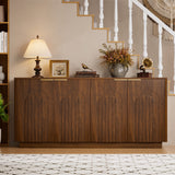65.7"W Modern Sideboard Cabinet TV Stand Arched Decorative Cabinet with Adjustable Shelves, Entryway Buffet Cabinet
