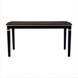 6pcs Dining Table Set for 6, Kitchen Dining Set with 4 High-Back Tufted Padded Dining Chairs & Bench, Black