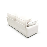 Cozy Loveseat Sofa with 4 Pillows & Double-layered Seat Cushions, Ergonomic Cloud Sofa Couch Upholstered 2-Seat Sofa, Beige