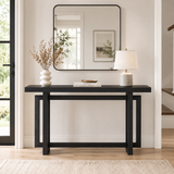59"W Entryway Console Table Modern Sofa Side Table Display Stand Accent Table, Black