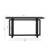 59"W Entryway Console Table Modern Sofa Side Table Display Stand Accent Table, Black