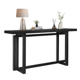 59"W Entryway Console Table Modern Sofa Side Table Display Stand Accent Table, Black