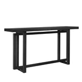 59"W Entryway Console Table Modern Sofa Side Table Display Stand Accent Table, Black