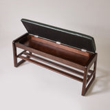 39.37" Faux Leather Upholstered Shoe Storage Bench with Hidden Lift Top Storage & Open Shelf for Entryway, Bedroom