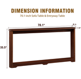 Narrow Wooden Console Table - Waterproof Sofa Table Entryway Table