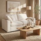 Modern Modular Sofa, Chenille Upholstered Sofa Couch with Accent Pillow, Loveseat Sofa