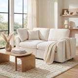 Modern Modular Sofa, Chenille Upholstered Sofa Couch with Accent Pillow, Loveseat Sofa