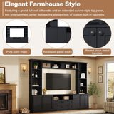 TV Stand with Bridge for TVs up to 70", TV Entertainment Center with Drawers, Cabinets, Fixed & Adjustable Shelves for Living Room