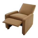 PU Manual Recliner Chair, Accent Chair Armchair with Adjustable Backrest & Rubber Wood Legs for Living Room, Bedroom, Office