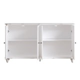 Farmhouse Sideboard Buffet Cabinet, 4 Door Storage Accent Console Cabinet with Shelves for Living Room, Kitchen, Entryway
