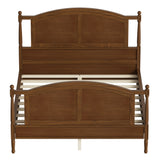 Farmhouse Wood Queen Size Platform Bed Frame with Arched Headboard & Footboard, Spindle Posts for Kids/Teens/Adults