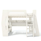 Twin Size Gaming Loft Bed with Desk, Light & Storage Shelves for Teens&Kids, All-in-1 Esports Style Gaming Bed, Beige