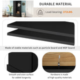 All-in-1 Hall Tree Entryway Bench Mudroom Coat Closet Shoe Storage Cabinet with Flip-Up Bench, Hooks&Adjustable Shelves, Black