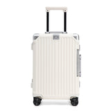 ModernLuxe 20" Luggage with USB&Type-C Port, Cup Holder, Handy Hooks & 360° Spinner Wheels, Hard Shell Carry-On Suitcase Travel Trolley