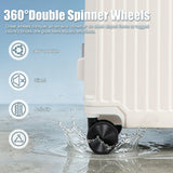 ModernLuxe 20" Luggage with USB&Type-C Port, Cup Holder, Handy Hooks & 360° Spinner Wheels, Hard Shell Carry-On Suitcase Travel Trolley