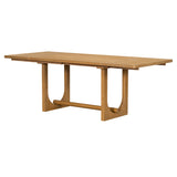 6-Piece 48.1"-84.3" Extendable Dining Table Set for 6, Large Family Kitchen Table with 4 Padded Dining Chairs & Bench, Natural