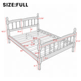 Full Size Classic Spindle Platform Bed Farmhouse Wood Bed Frame