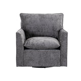 360° Swivel Accent Chair Upholstered Club Chair Comfy Single Sofa Chair Ergonomic Armchair Reading Chair, Gray