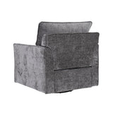 360° Swivel Accent Chair Upholstered Club Chair Comfy Single Sofa Chair Ergonomic Armchair Reading Chair, Gray