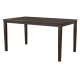 6-Piece Dining Set, Wood Kitchen Table Set with 4 Upholstered Chairs & 1 Bench, Solid Rubberwood Legs for Dining Room