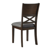 6-Piece Dining Set, Wood Kitchen Table Set with 4 Upholstered Chairs & 1 Bench, Solid Rubberwood Legs for Dining Room