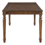 78.7"W Rectangular Dining Table for 6, Kitchen Table with Framed Wood Top & Turned Legs for Dining Room, Kitchen