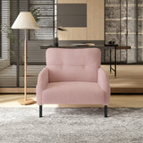 Corduroy Upholstered Accent Chair, Single Armchair with Side Storage Pockets for Reading, Living Rooms, Bedrooms