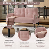 47.24" Corduroy Upholstered Loveseat Sofa, 2-Seat Couch with Side Storage Pockets for Living rooms, Apartment, Small Space