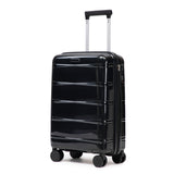 20" Glossy PP Hardshell Luggage Lightweight Carry-On Suitcase with Silent Spinner Wheels & Side Convenience Hook
