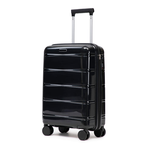 20" Glossy PP Hardshell Luggage Lightweight Carry-On Suitcase with Silent Spinner Wheels & Side Convenience Hook