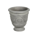 Classical Urn Planter Weather-Resistant Outdoor Flower Pot Patio Garden Decorative Vase, Gray