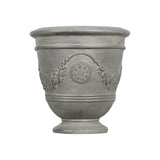 Classical Urn Planter Weather-Resistant Outdoor Flower Pot Patio Garden Decorative Vase, Gray
