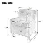 3-Piece Living Room Furniture Set - Button Tufted 3-Seater Linen Sofa & 2 Armchairs with Rubber Wood Legs