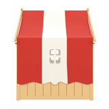 Full Size Playhouse Bed Whimsical Kids Platform Bed Daybed with Tent Canopy,Bookshelf Headboard,Storage Drawers&Safety Guardrail, Natural