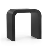 Set of 1 Sculptural Waterfall Side Table, Curved End Table Bedside Table for Living Room, Bedroom