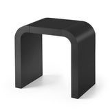 Set of 1 Sculptural Waterfall Side Table, Curved End Table Bedside Table for Living Room, Bedroom