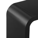 Set of 1 Sculptural Waterfall Side Table, Curved End Table Bedside Table for Living Room, Bedroom