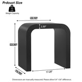 Set of 1 Sculptural Waterfall Side Table, Curved End Table Bedside Table for Living Room, Bedroom