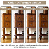 Vintage Console Table Easy-to-Assemble Sofa Table Display Stand Entryway Accent Table with Solid Wood Legs, 4 Drawers&Open Shelf, Cherry