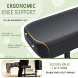 Foldable Knee Walker Knee Scooter for Leg/Foot Injuries with Adjustable Height Knee Pad&Handlebar, Bag, Cup Holder & Dual Brakes, Black