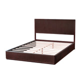 Wood Platform Bed Frame with Fluted Panel Headboard for Teens/Adults, No Box Spring Needed
