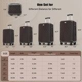 5 PCS ABS Hardside Luggage Set with TSA Lock, 360° Quiet Spinner Wheels & Multi-Stage Adjustable Handle for Travel/School