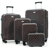 5 PCS ABS Hardside Luggage Set with TSA Lock, 360° Quiet Spinner Wheels & Multi-Stage Adjustable Handle for Travel/School