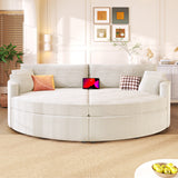Oversized Double Chaise Lounge Sofa 102.3" Sofa Bed Upholstered Loveseat Sofa Couch with Deep Seat and USB Ports for Living Room