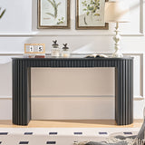 59.05'' Modern Console Table With Drawer for Entryway with Unique Vertical Stripe Design for Living Room Hallway Foyer Entrance Study