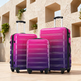 Hardshell Luggage Sets 3 Piece Gradient Color Expandable Suitcase with Spinner Wheels and TSA Lock Lightweight 20" 24" 28" Available